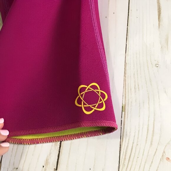 Zaggora Hot Pink Neoprene Compression Thermal Fitted Work Out Leggings Pants L - Picture 4 of 9